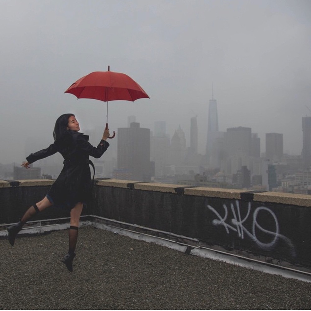 Calvin Klein trench coat in black